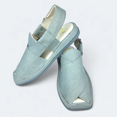 Smart Kaptaan medicated Light-Weight Chappal (Genuine Grey Fabric Texture)