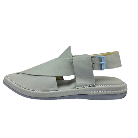 Smart Kaptaan Medicated Light-Weight Chappal (Dark Grey Fabric Texture)