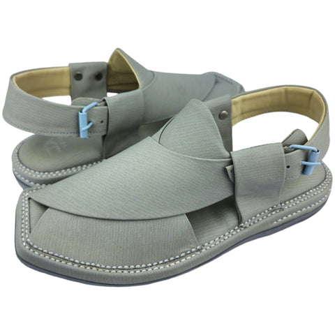 Smart Kaptaan Medicated Light-Weight Chappal (Dark Grey Fabric Texture)