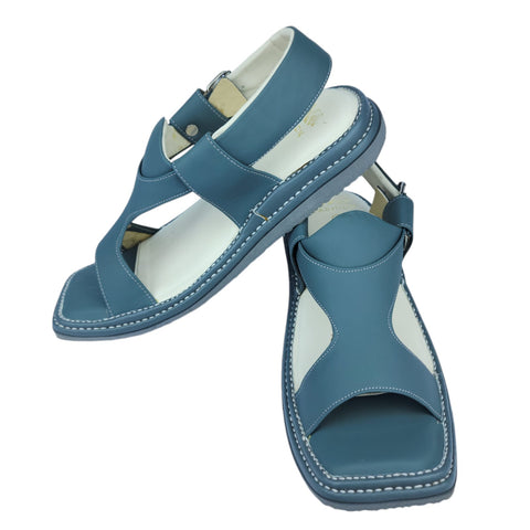 Smart Kaptaan Medicated Light-Weight Chappal (Navy Blue Panjedar)