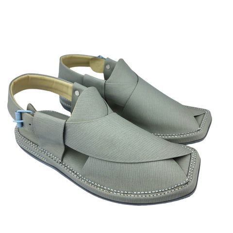 Smart Kaptaan Medicated Light-Weight Chappal (Dark Grey Fabric Texture)